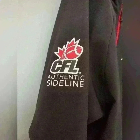 CFL CALGARY STAMPEDERS REEBOK authentic sideline softshell jacket. Men's Med - Picture 5 of 12